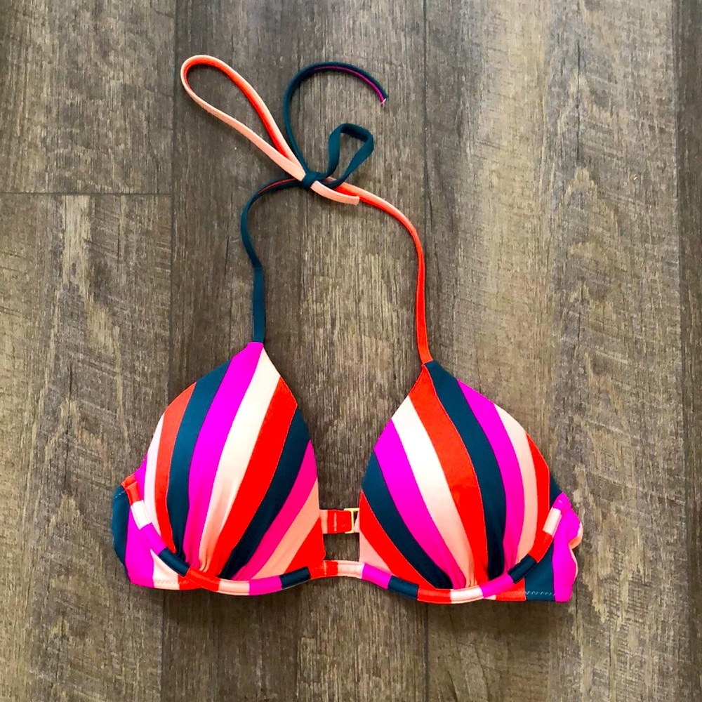 Shade and Shore Striped Bikini Top!